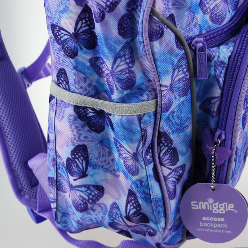Australia Smiggle High Quality Original Children's Schoolbag Girls Backpack Butterfly Cute School Stationery 18 Inch Large Bags