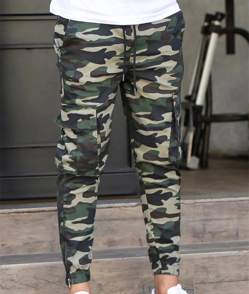 Color Camo Camouflage Cargo Pants Men Women Casual Streetwear Pockets Jogger blue Tactical Sweatpants Hip Hop Trouser 241104