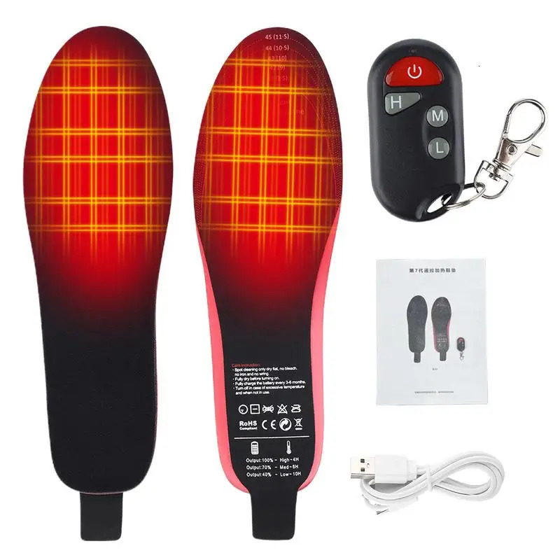 Electric heating pad electric charging foot heater adjustable temperature heating insole for skiing hunting camping 241106