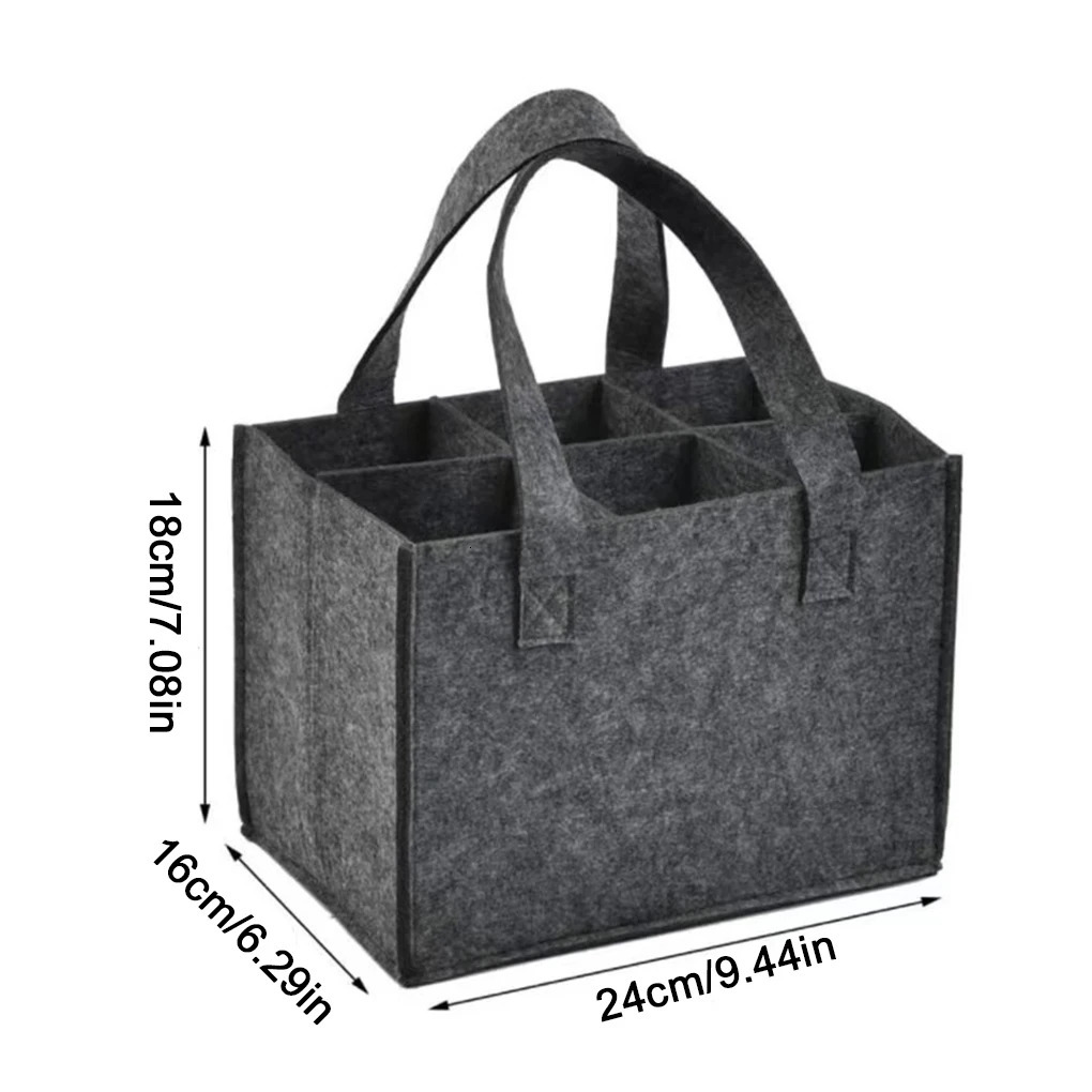 1 red wine gift bag felt bottle bag 6 reusable party picnic beer bottles 241107