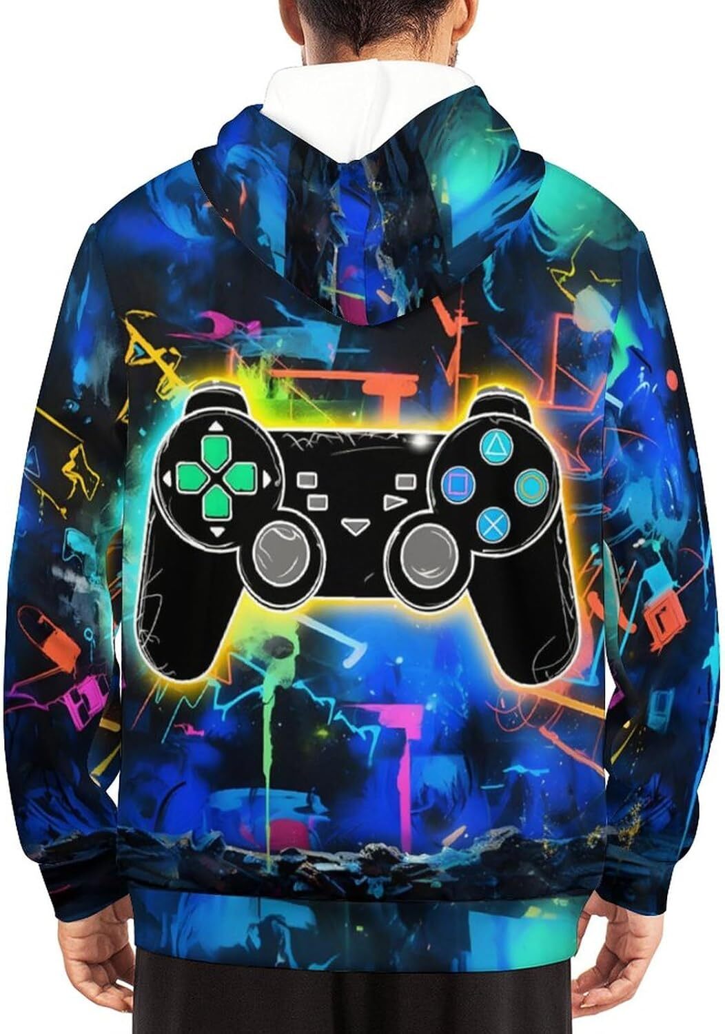 Hoodie for Mens Womens Unisex Novelty Hoodies Graphic Print Sweatshirt Casual Long Sleeve Pockets Trendy graffiti patterns