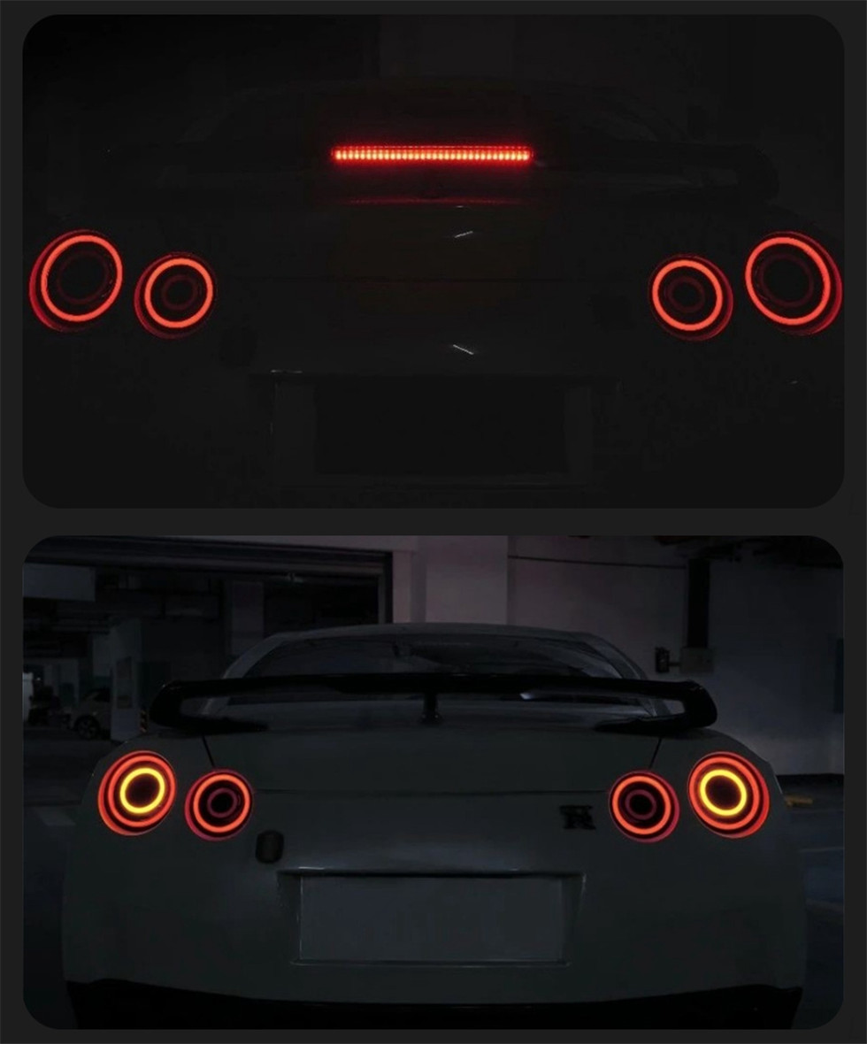 Car Taillight For Nissan GTR R35 2007-2023 Styling Circle Steering Signal Rear Back Lamp LED Running Reverse Parking Light