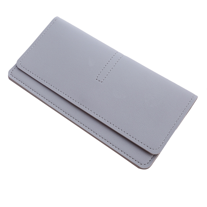 Thin Multi-Card Coin Pouch Ladies PU Long Section Multifunctional Wallet Simple Clutch Bag Multi Card Position Coin Purse