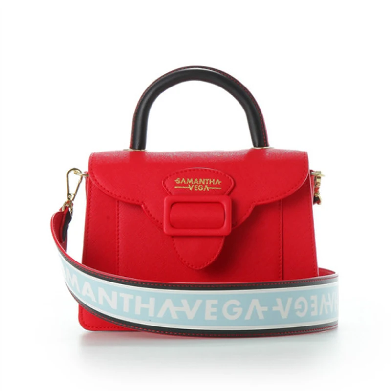 2021 Brand Designer Honey Salon Wide Shoulder Strap Shoulder Bag New Samantha Vega Handbags Square Messenger Bag Panelled Tote