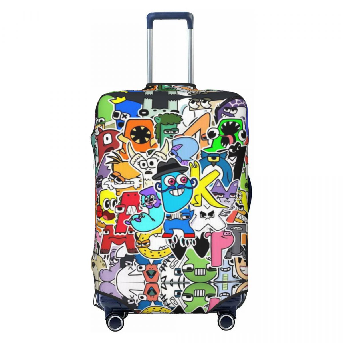 Game Alphabet Lore Suitcase Cover Cartoon Holiday Cruise Trip Strectch Luggage Case Protection