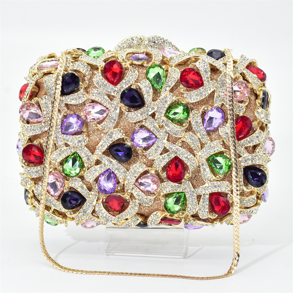 New Arrived Handbag Luxury Diamond Women Evening Bag Elegant Crystal Day Clutches Bag Shoulder Rhinestones for Ladies Bag