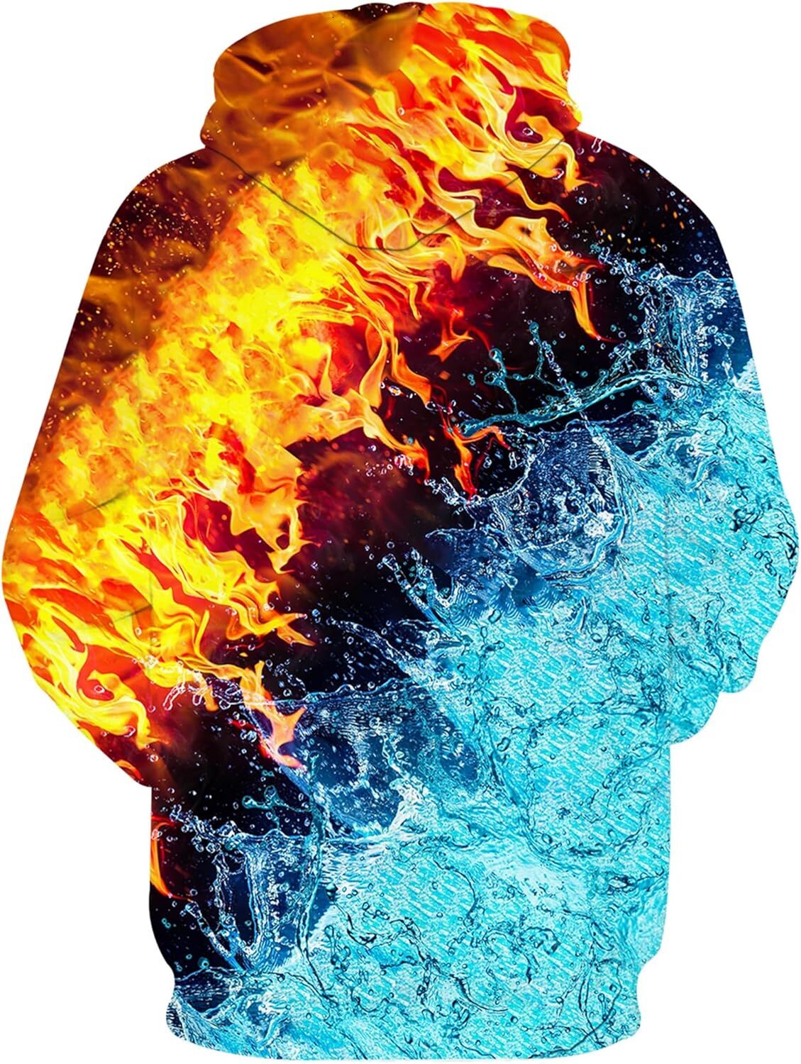 Hoodie for Unisex Mens and Womens Novelty Hoodies 3D Fashion Digital Print Pullover Hooded Sweatshirts with Pockets Graphic Trendy splicing color patt