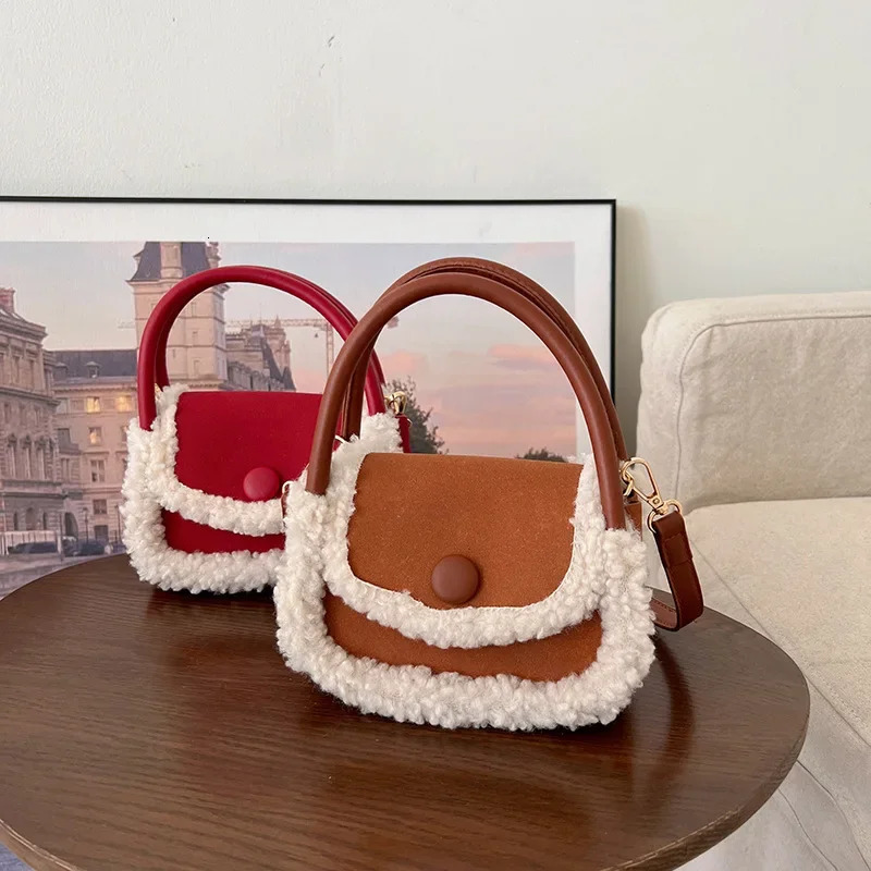 Lamb Bag Christmas Red Women Shoulder Bags Wallets and Handbags Women er Bags Women Crossbody Bags 241106