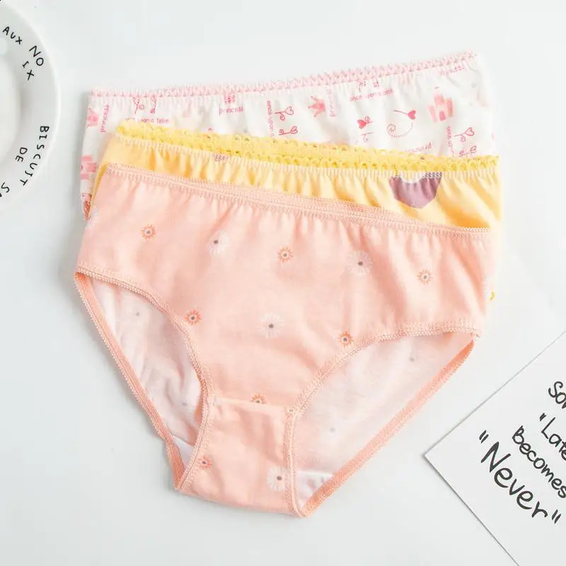 12pc/lot Girls Underwear Kids Panties Briefs Children Underpants 2-12Years 240329