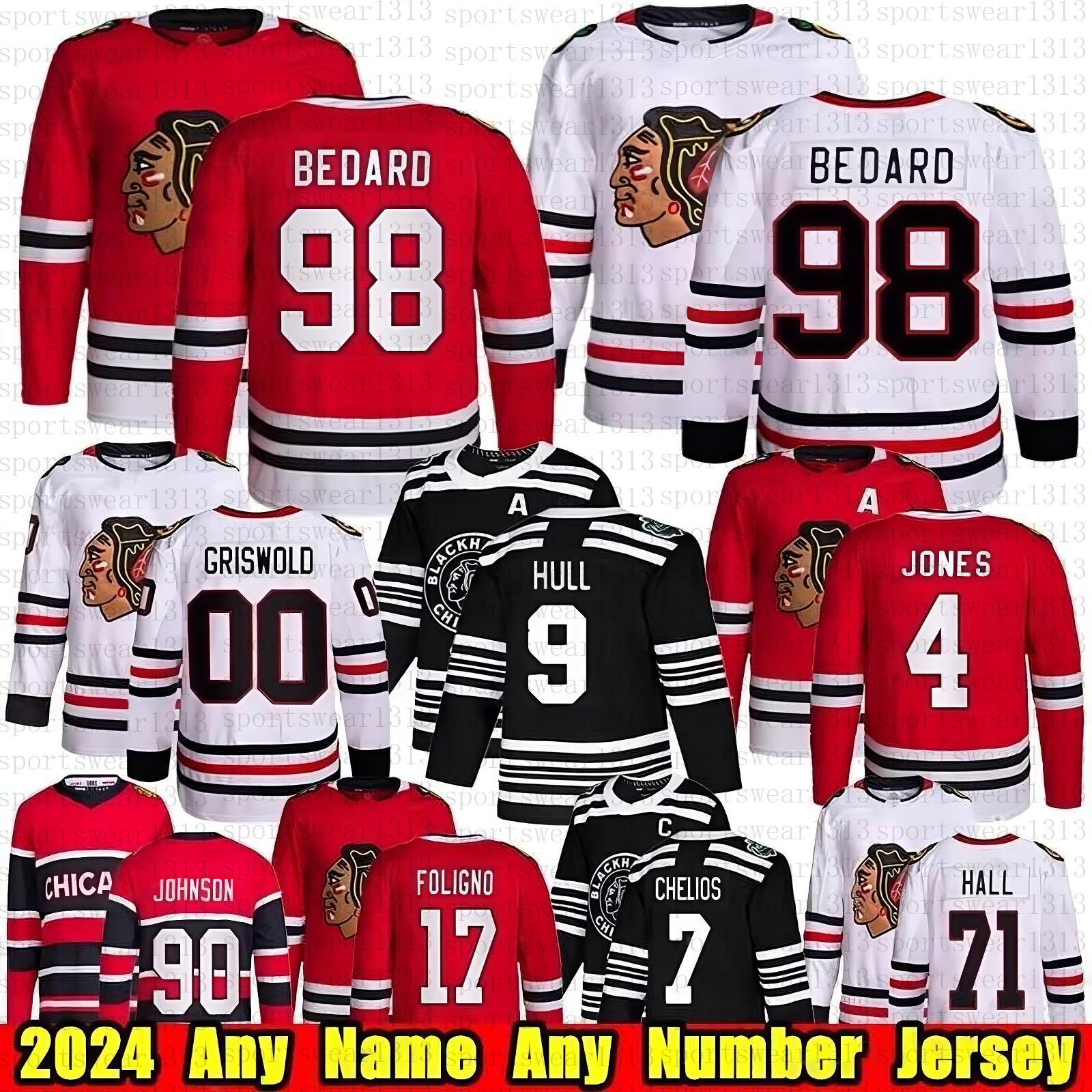 98 Conor Bedard chicago hockey jersey blackhawkses jersey Teuvo Teravainen Artyom Levshunov Jonathan Toews Kane Maroon Clark Griswold jerseys man