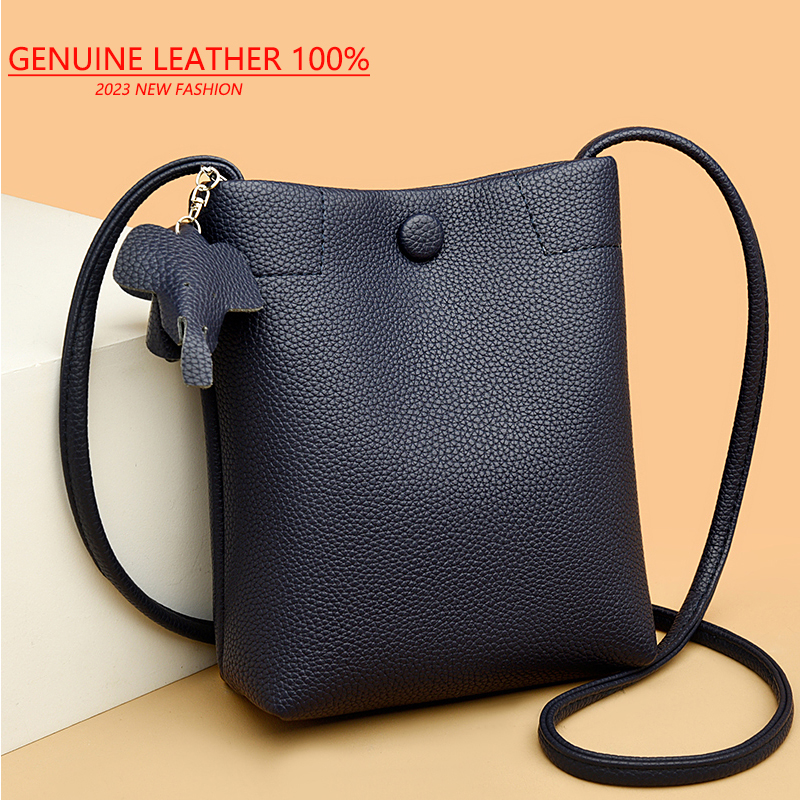 Genuine Leather Women Designer Crossbody Bags Female Shoulder Bag Fashion Soft Small Women Bag Solid Color Small Square Bags