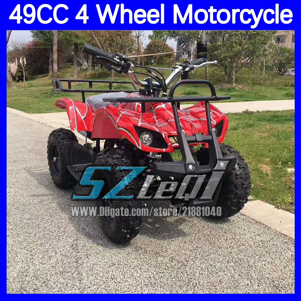HOT Kids Adult ATV UTV MOTO 49CC/50CC 2 Stroke Gasoline Motorcycle Kid Adult Go Kart Quad ATVS Amusement Rides 4 Wheel Beach Buggy Motorbike Birthday 
