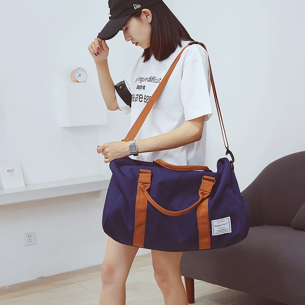 Wear-resistant Travel Bag Durable Solid Color Luggage Accessory Tote Bag Large Capacity Gym Shoulder Bag Outdoor