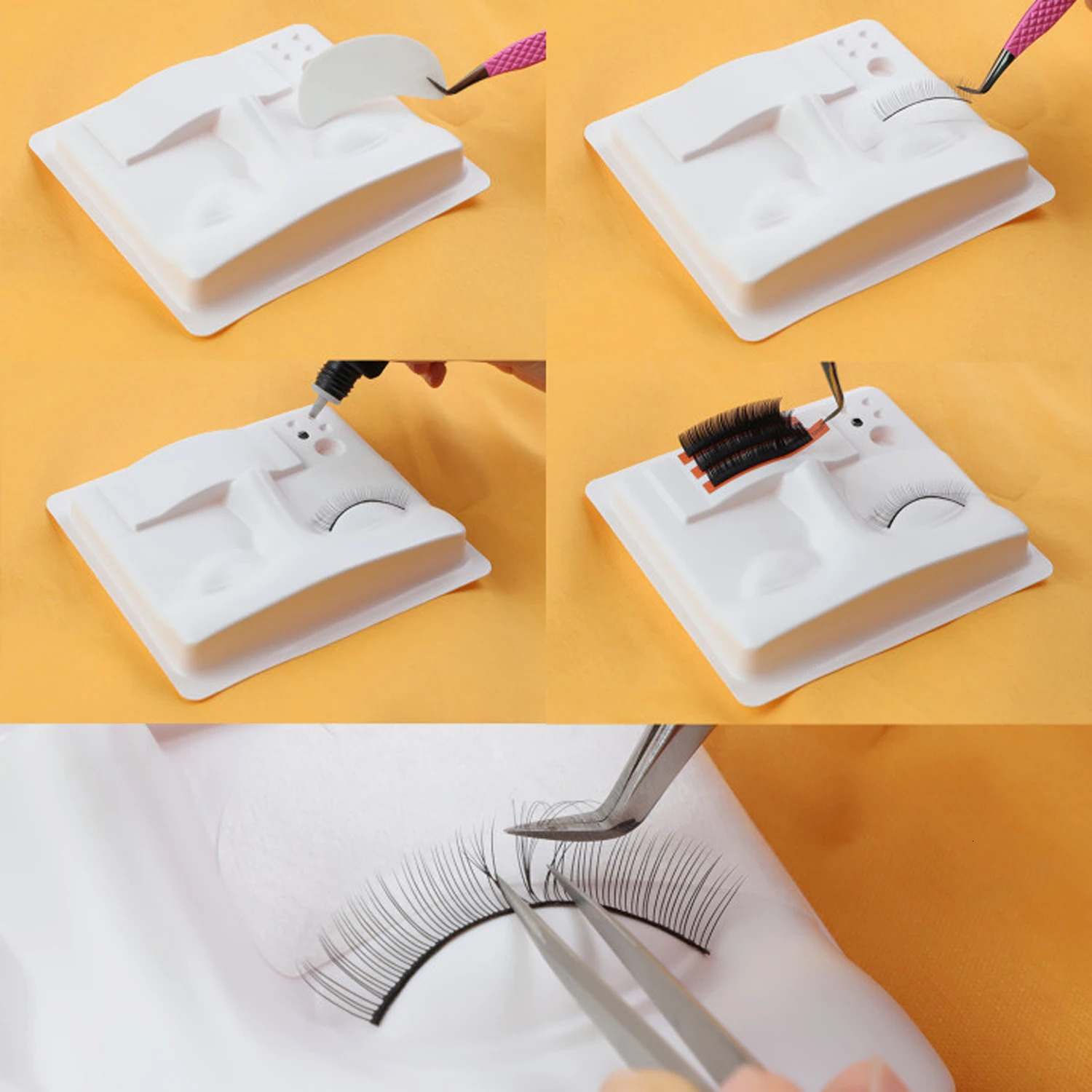 TDANCE 5Pcs False Eyelash Extension Template Transparent Shape Makeup Beauty Cosmetics Multi functional Display Tool 241107