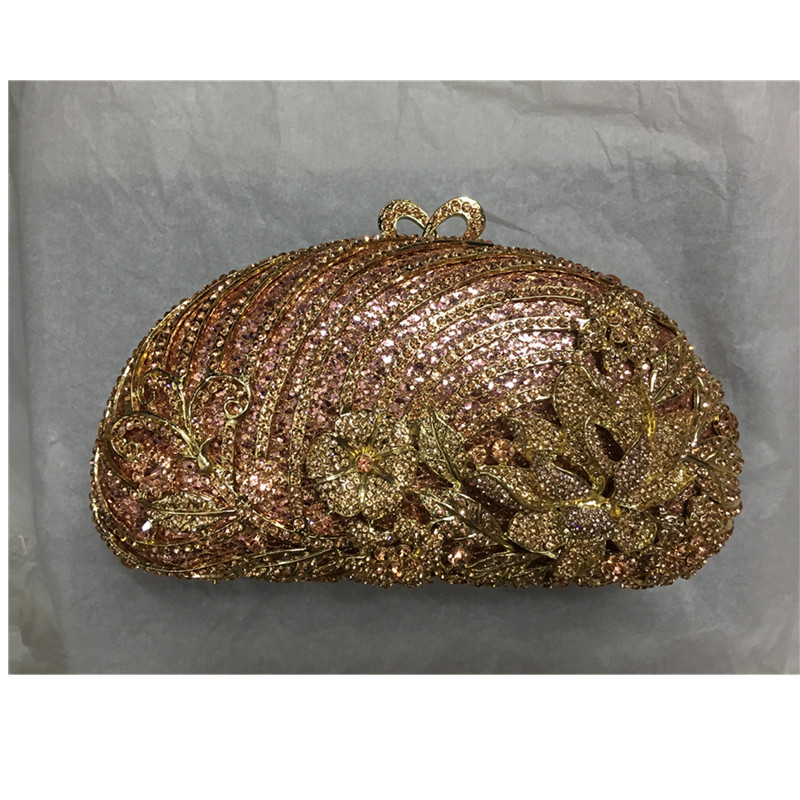 New Fashion Hollow Out Bridal Tote Bag Diamond Wedding Handbag Bridal Purse Rhinestone Bag Metallic Diamonds Bridal Party