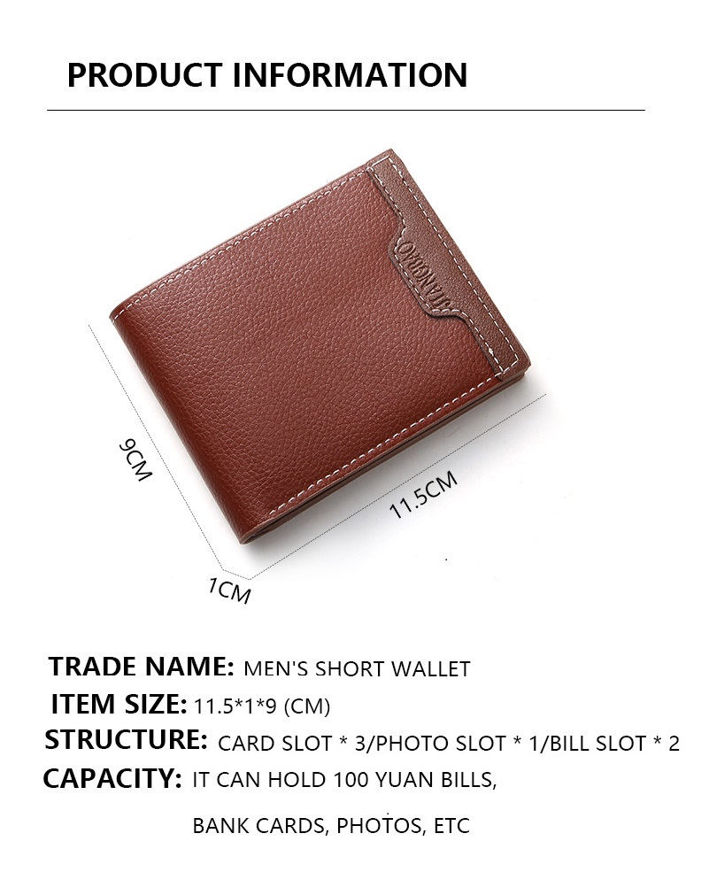 Vintage Foldable Wallet For Men Minimalist Soft PU Leather Purse Credit Card Holder Money Change Pouch Man Birthday Gift