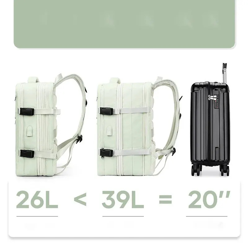 Rilibegan Travel Expansion Backpack Large Capacity Fashion Expansion Bag Travel Notebook Storage Bag Expansion Backpack 241106