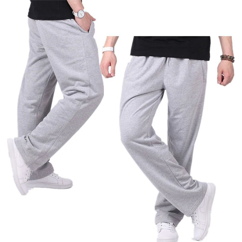 Men Plus Size 7XL Pants Solid Baggy Loose Elastic Pencil Sweatpants Casual Mens Trousers Joggers Large Big 5XL 6XL 241104