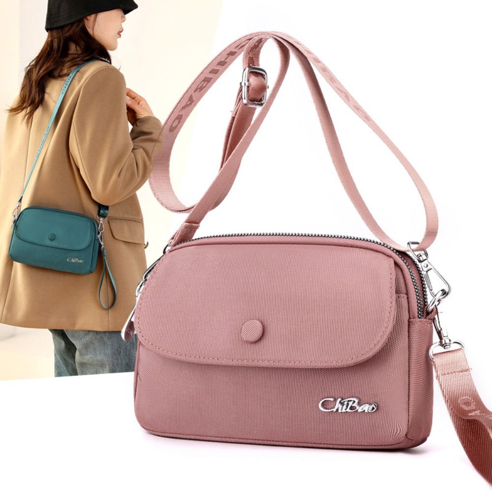 Women's Thick Canvas Waterproof Shoulder Bag Solid Color Crossbody Strap for Middle-aged fashion