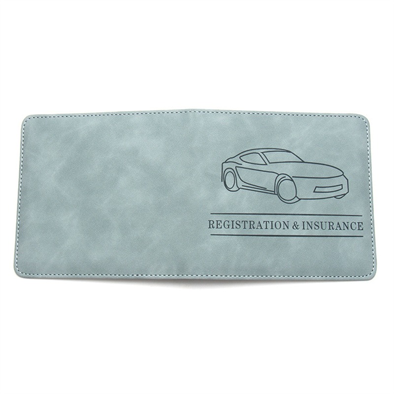Car Registration,Driver's License and Insurance Card Holder - Leather Vehicle Glove Box Automobile Documents Paperwork Organizer