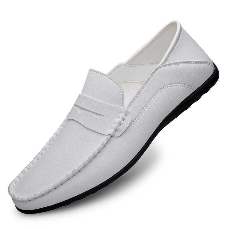 CMM Four Seasons Mens Bean Shoes Lazy Half Dragged Low Top Soft Bottom Soft Surface White Casual Shoes Trendy Mens Shoes