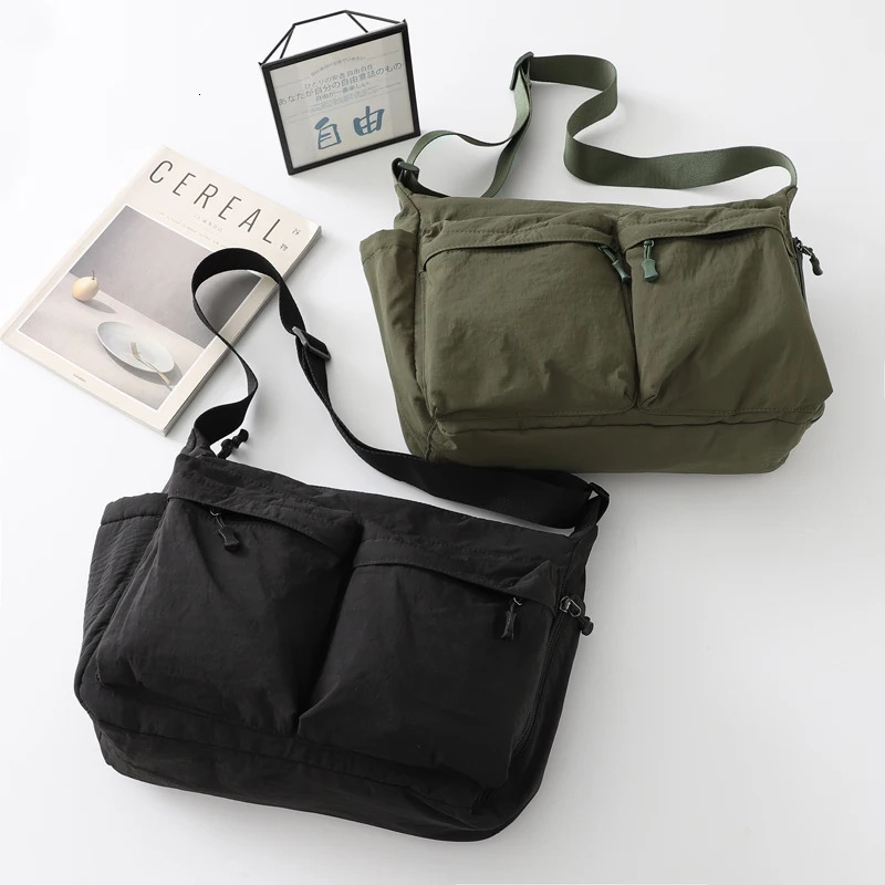 Japanese Nylon Travel Shoulder Man Bag Streetwear Style College Teens Sling Mens Messenger Bags Causal School Cross 241106