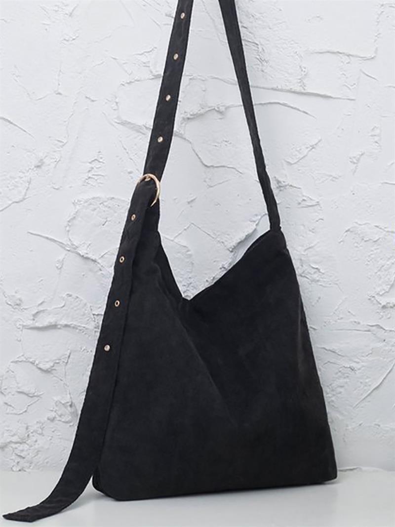 2019 Simple Corduroy Women's Shoulder Bag With Adjustable Strap Large Capacity Crossbody Messenger Bag Shopping Bags For Girls