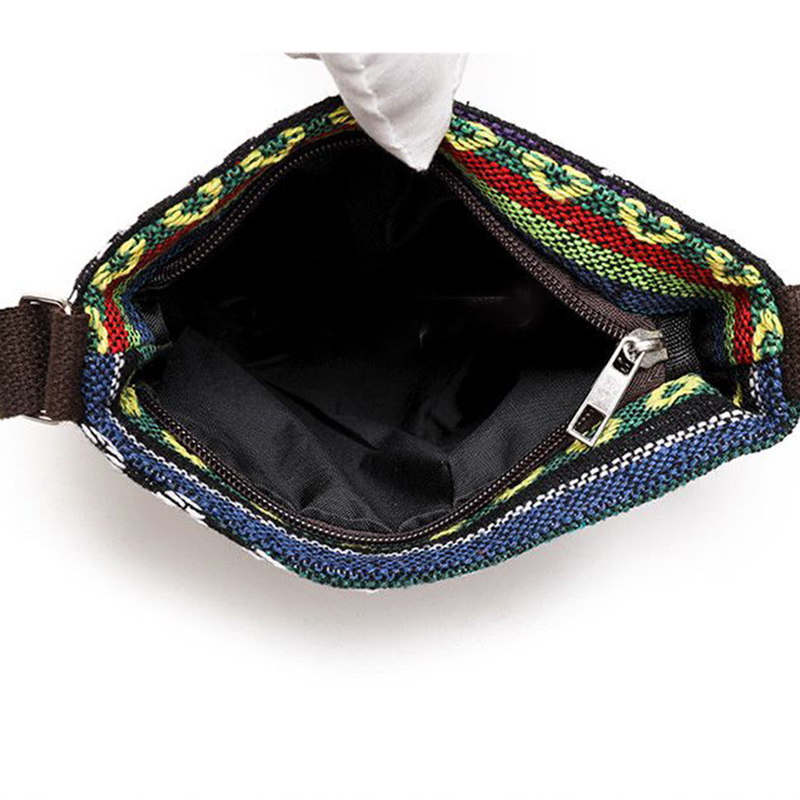 Lady Crossbody Shoulder Bag, Phone Purse Handbag, Ethnic Style Embroidered Messenger Bag, Retro Small Canvas Bag