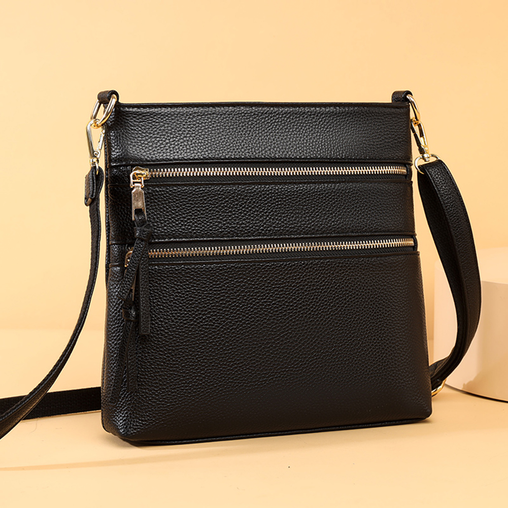 Genuine Leather Mobile Phone Bag Soft Trendy Crossbody Bag with 2 Adjustable Strap Casual Shoulder Purse Multi Pockets for Women