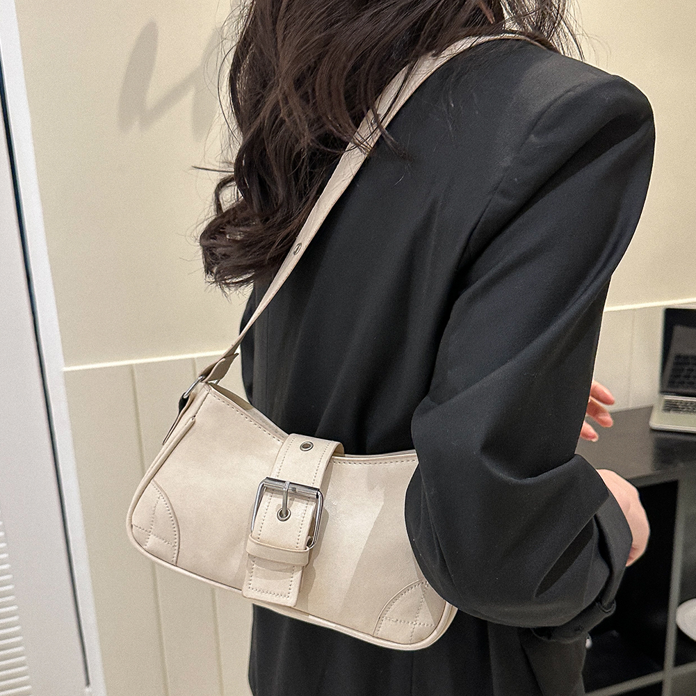 Women Armpit Bag Fashion Gothic Crescent Bag Solid Color Y2K for Lady Girl High-quality Large Bag for Birthday Gift