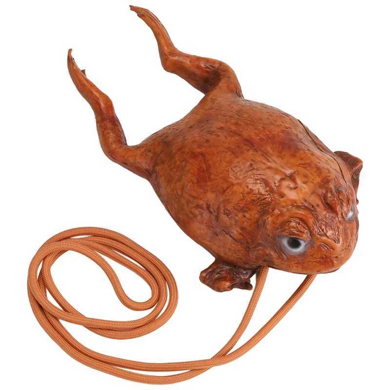 2022 New Sugar Cane Toad Full Body Coin Purse Woman Crossbody Bag Latex Frog Card Holder Wallet Girls and Boys Animal Pouch Z240924