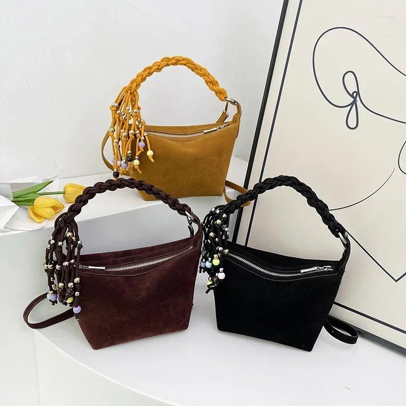 Totes Sewing Thread Zipper Solid Nylon Shoulder Bags Large Capacity For Women Retro Casual Women's Crossbody zhanyishengli