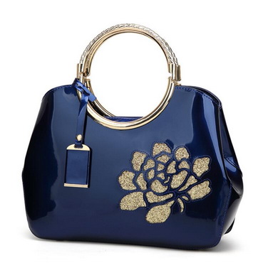 by dhl or ems 10pcs Women Luxury Sequin Handbag Designer High Quality Patent Leather Vintage Flowers Ladies Shoulder Bag