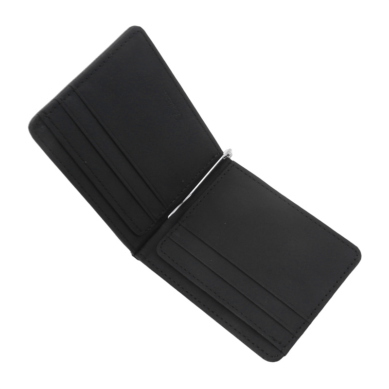 Men Solid Color Wallet Short Skin Wallets Purses Pu Leather Money Clips Solid Thin Wallet Men Purses 4 Colors