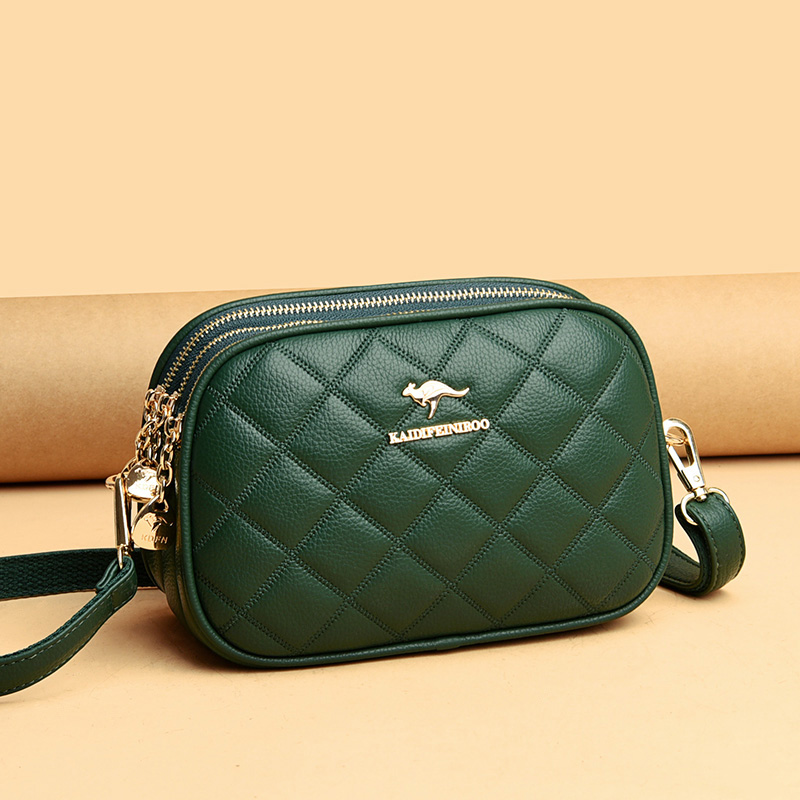 New Summer Square Small Shoulder Messenger Bag Female Girl Three Layers Circle Luxury Handbags Simple Style Crossbody Bags Purse
