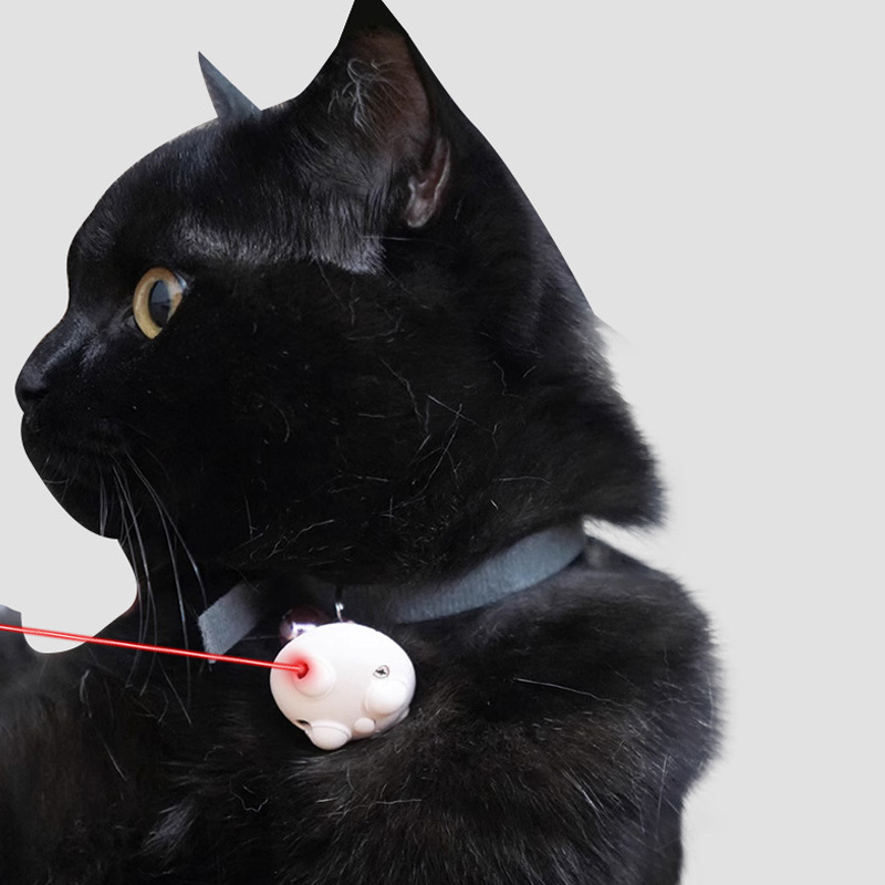 Pet Toys Adjustable Plastic Collar Self-Highlighting Rechargeable Cat Bell Light-up Collar Laser Teaser