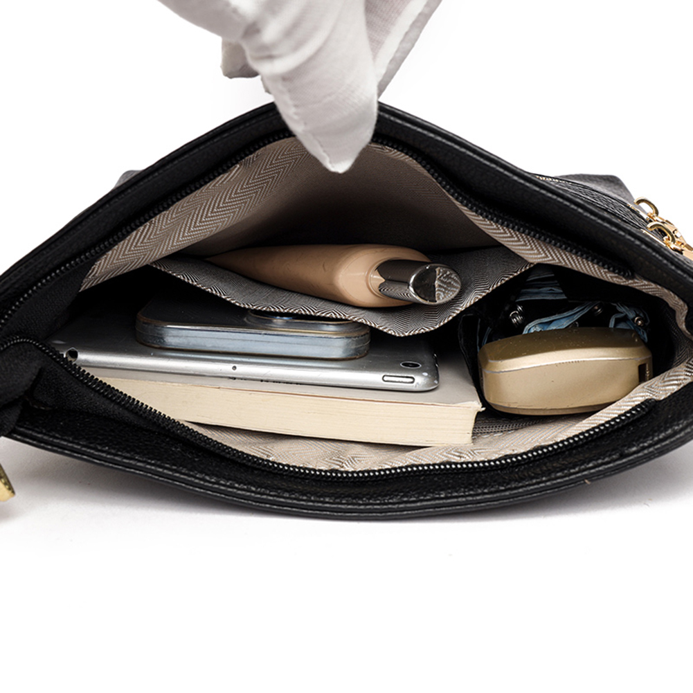 Genuine Leather Mobile Phone Bag Soft Trendy Crossbody Bag with 2 Adjustable Strap Casual Shoulder Purse Multi Pockets for Women