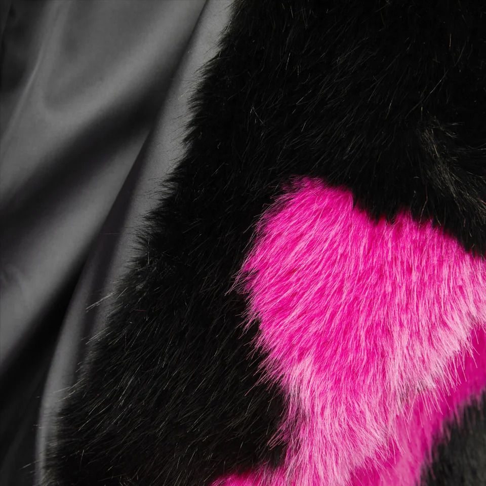 Winter Womens Coat Cow Pattern Comparative n Artificial Fur Mink Coat Waist Bag Coat 241107