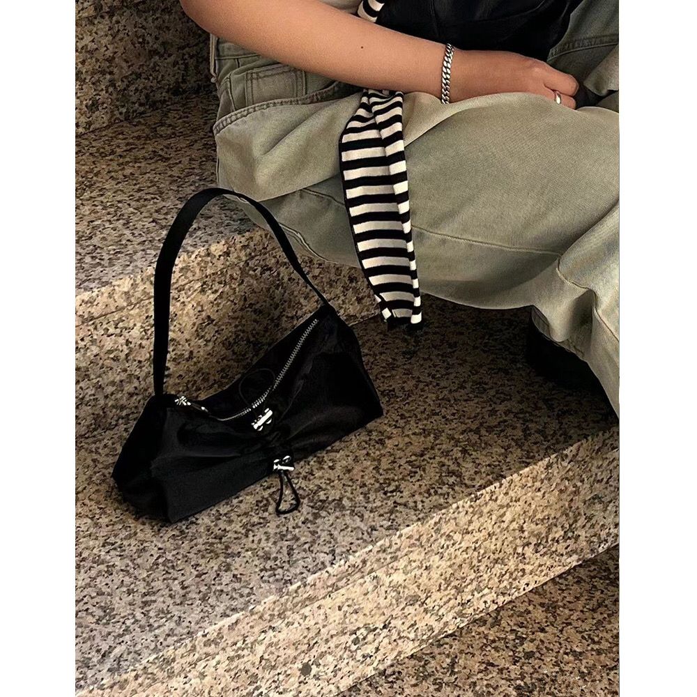 Women Bag Ruched Y2K Korean Sweet Casual Fashion SOFT Zipper Purses and Handbags Shouoder Bag Designer Bag