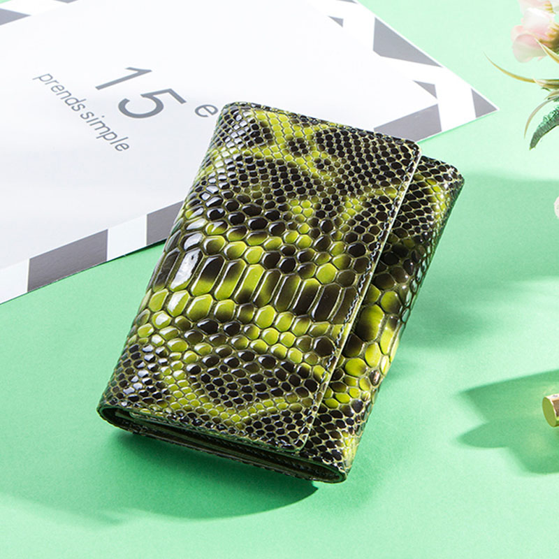 Fashion Serpentine Design Female Coin Purse Genuine Leather Long Women Wallet Phone Purses For Girl Cardholder Clutch Money Bag