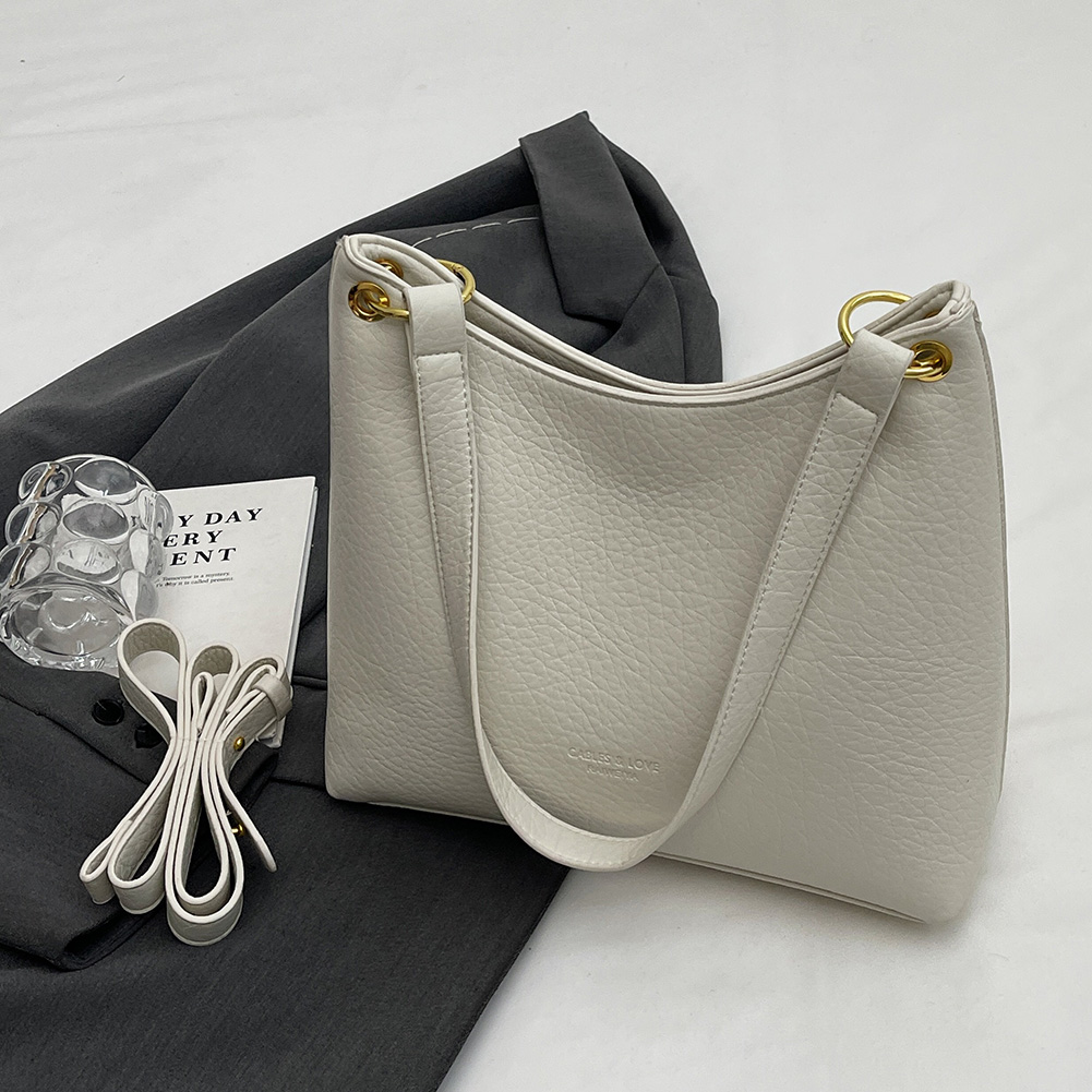 Women Chic Hobo Bag Large Capacity PU Leather Simple Shoulder Bags Solid Color Elegant Crossbody Bag for Outdoor Travel bolsos