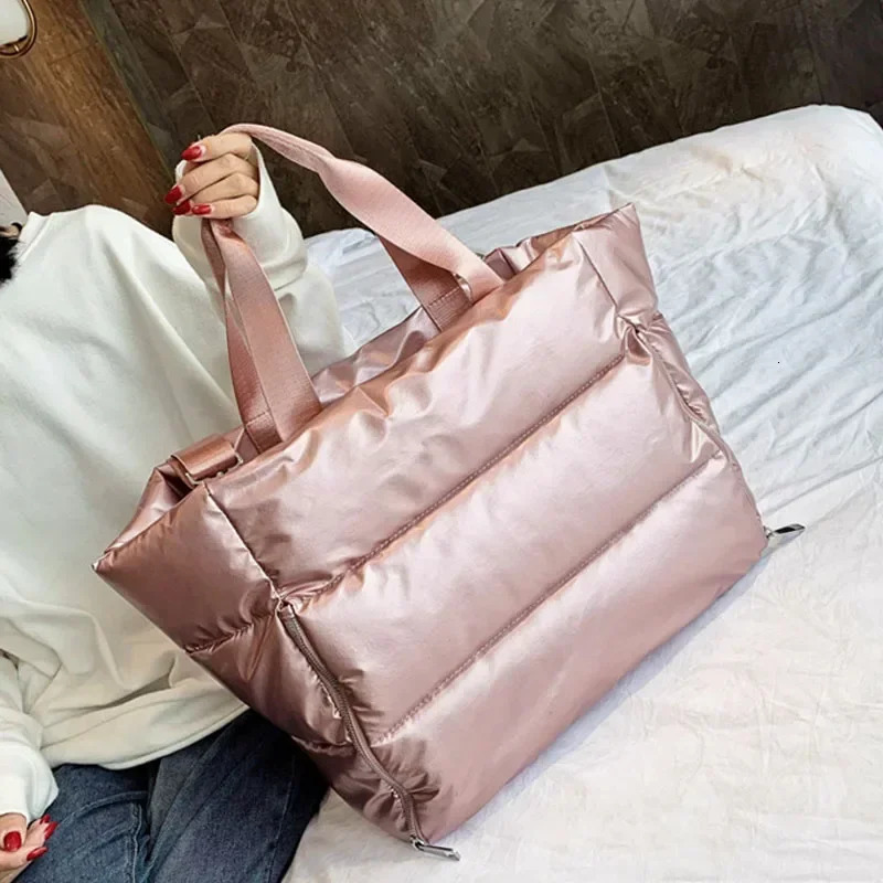 Womens sports bag waterproof swimming yoga mat pink weekend travel luggage bag womens sports and fitness shoulder bag 241106ww12