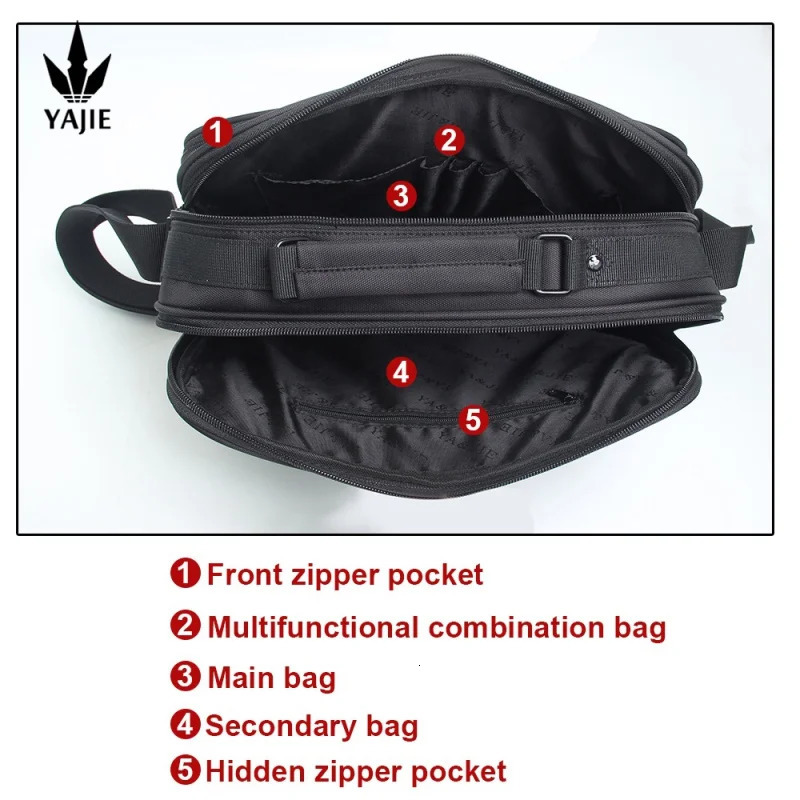 Shoulder bag mens handbag messenger small business briefcase large capacity multifunctional fashionable casual waterproof 241106