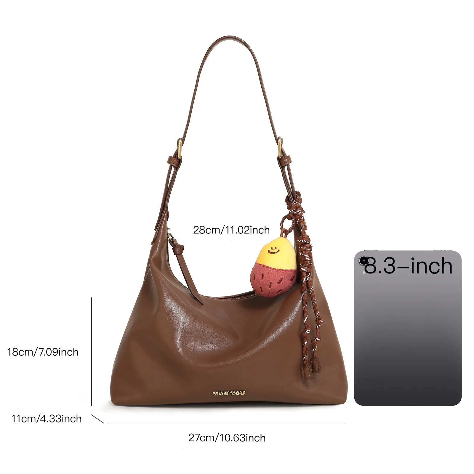 TOUTOU Large Capacity Christmas Handbag Original Sweet Potato Leisure Soft Cross Body Bag 241106