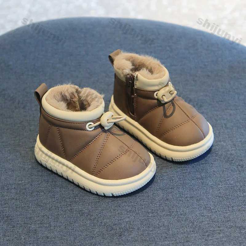Kids Thick Warm Snow Boots Children Fashion Thick Bottom Cotton Boots Winter New Non-slip Boys Girls Casual Comfortable ShoesXJ241206