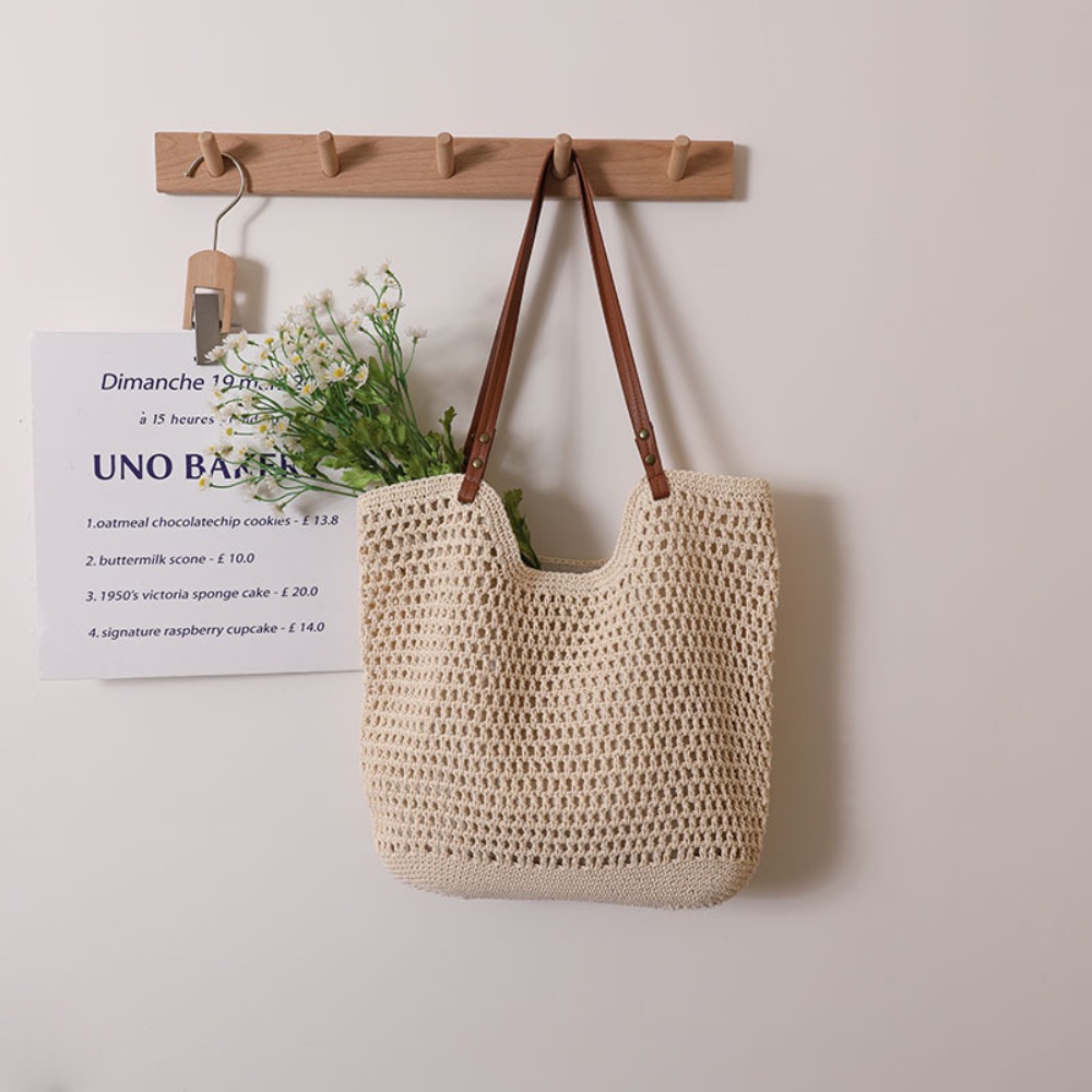 Straw Bag Women Handmade Shoulder Bag Rattan Beach Bali Messenger Totes Bag
