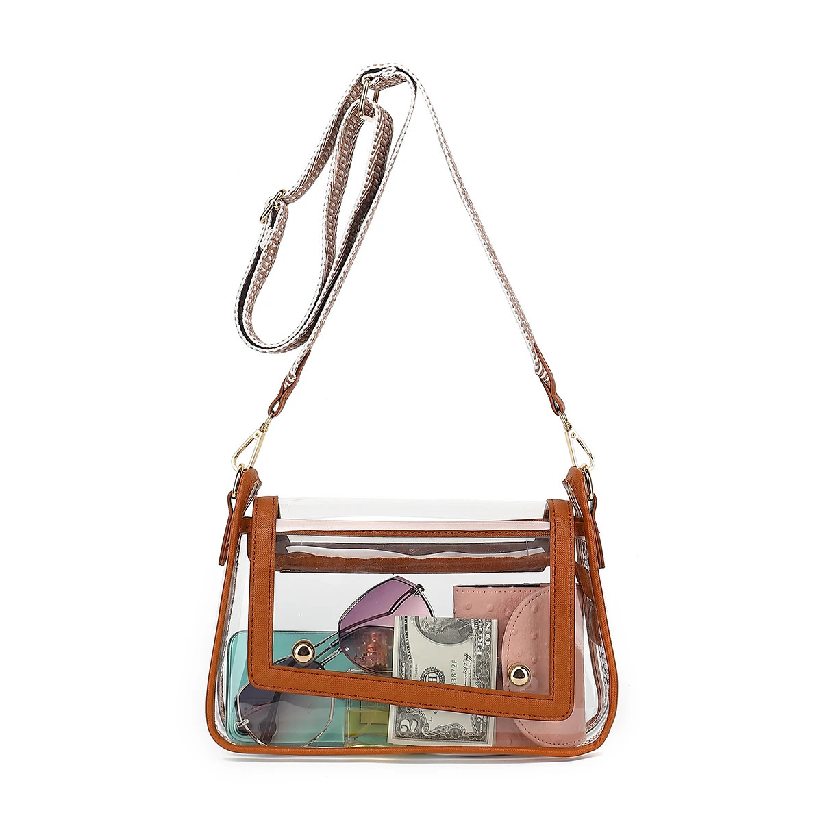 2025S New Free Shipping Designer Bag Satchel Purse Stadium Approved For Women Small Clear Crossbody Fashion Cute See Through Clutch Mini Shoulder Bag
