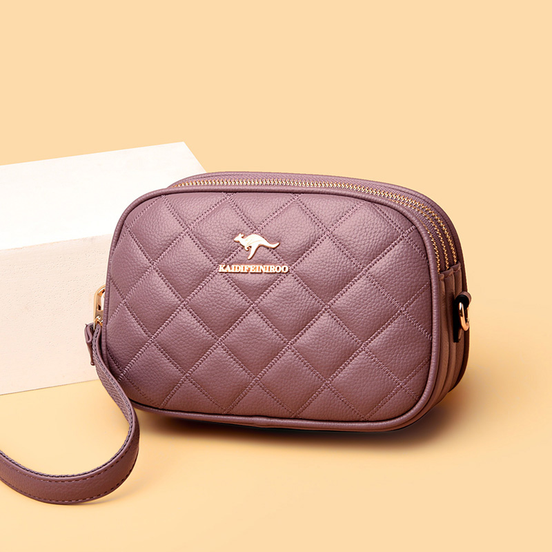 New Summer Square Small Shoulder Messenger Bag Female Girl Three Layers Circle Luxury Handbags Simple Style Crossbody Bags Purse