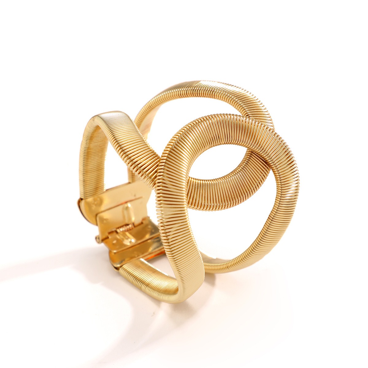 European and American Cross-border Jewelry Fashion Exaggerated Metal Adjustable Snake Pattern Open Bracelet Wide Edge Punk Design Hand Jewelry