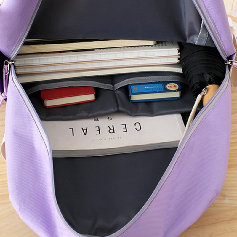 5pcs Large Capacity School Backpack Set School Bag Book Bag for Teens Girls Daypack Cute Shoulder Bag Handbag Pencil Bag 517D